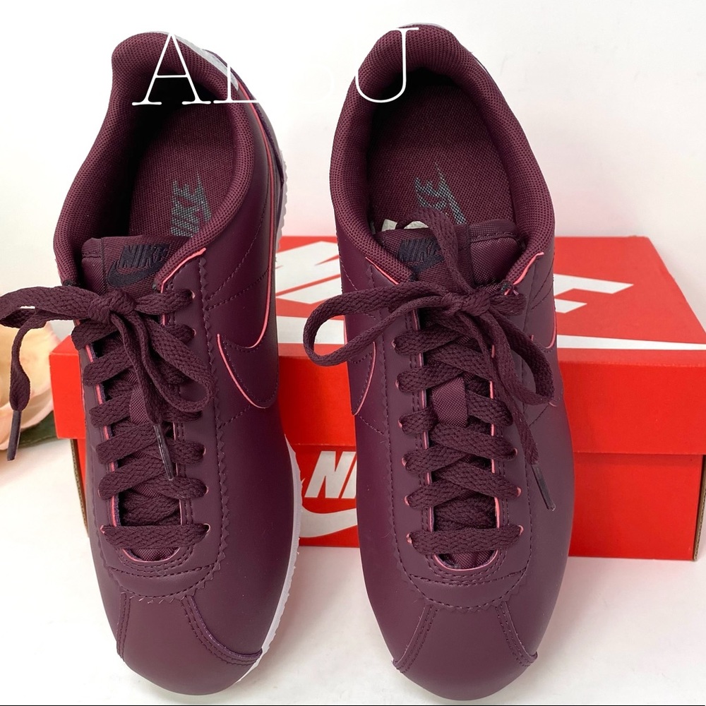 Nike Classic Cortez Leather Night Maroon W AUTHENT - Picture 3 of 8